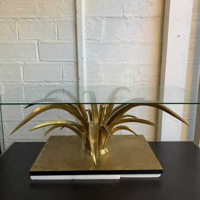 gilt bronze coffee table maison jansen Christian Techoueyres France 1970