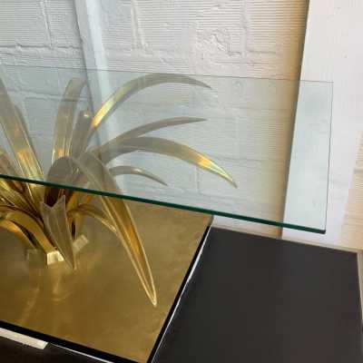 gilt bronze coffee table maison jansen Christian Techoueyres France 1970