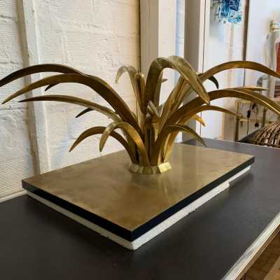 gilt bronze coffee table maison jansen Christian Techoueyres France 1970