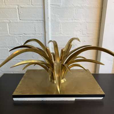 gilt bronze coffee table maison jansen Christian Techoueyres France 1970