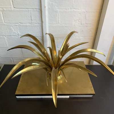 gilt bronze coffee table maison jansen Christian Techoueyres France 1970