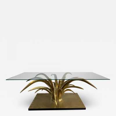 gilt bronze coffee table maison jansen Christian Techoueyres France 1970