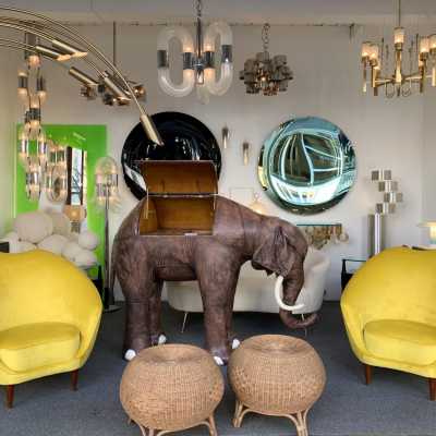 pair armchairs federico munari italy 1950 1960