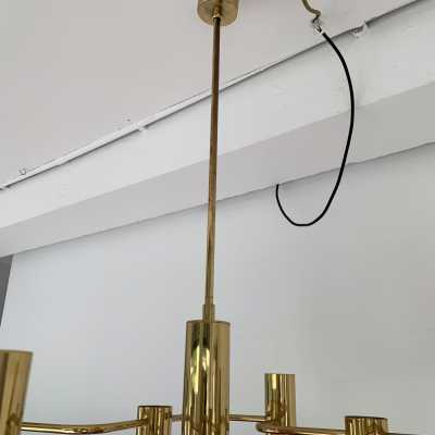 Sciolari brass chandelier baker belgium italy 1970