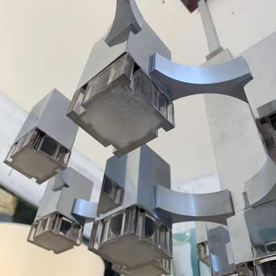 chandelier cubic sciolari gaetano metal plexiglass italy 1970