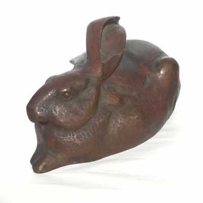 Okimono lapin en bronze - Japon