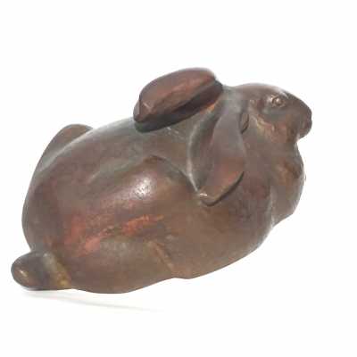 Okimono lapin en bronze - Japon