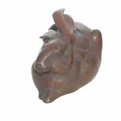 Okimono lapin en bronze - Japon