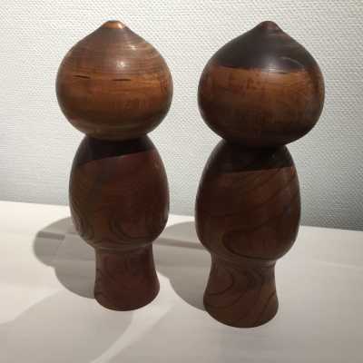 Signed sosaku kokeshi dolls