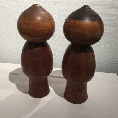 Signed sosaku kokeshi dolls