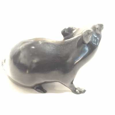 Okimono mouse or rat sculpture in bronze - Japan