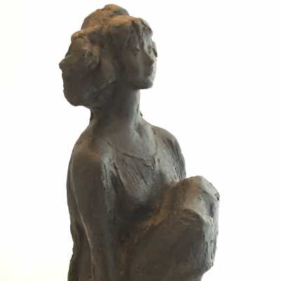 Sculpture of a crouching girl - Japan