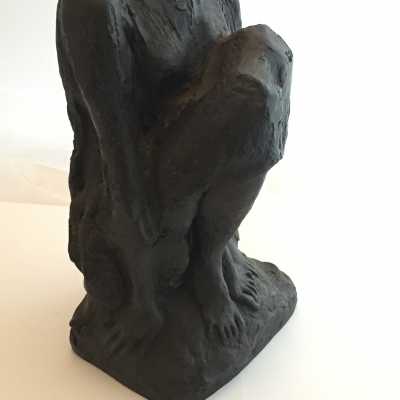 Sculpture of a crouching girl - Japan