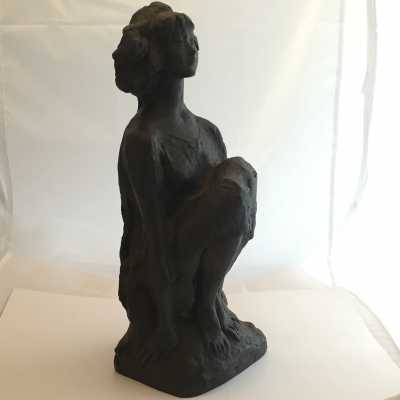 Sculpture of a crouching girl - Japan