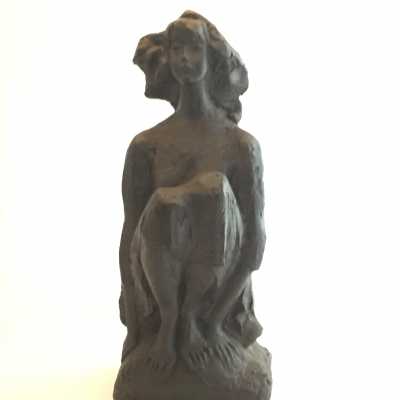 Sculpture of a crouching girl - Japan
