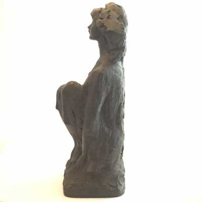 Sculpture of a crouching girl - Japan