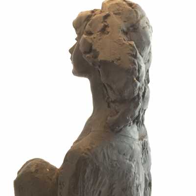 Sculpture of a crouching girl - Japan