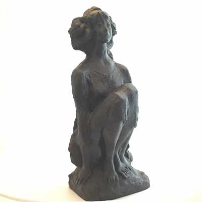 Sculpture of a crouching girl - Japan