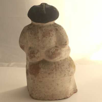 Large painted terracotta sumo sculpture