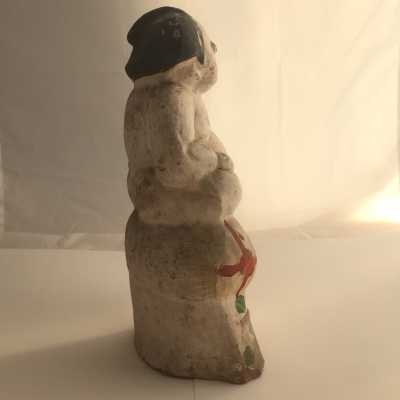 Large painted terracotta sumo sculpture