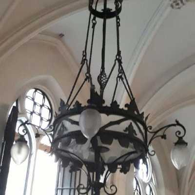 Gothic wrought iron chandelier