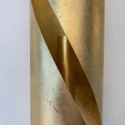 wall lights pair metal leaves gold italy 1970 1980