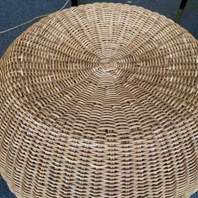 rattan stools poufs 1970 1980