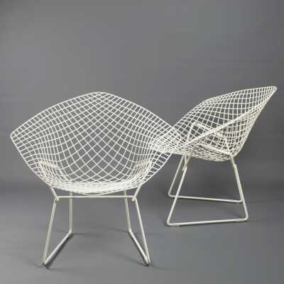 Harry Bertoia White Diamond armchair for Knoll