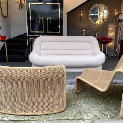 armchairs rattan armchairs tito agnoli italy 1960 1970