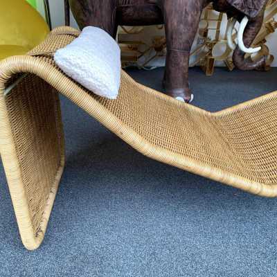 rattan lounge chair tito agnoli italy 1960 1970