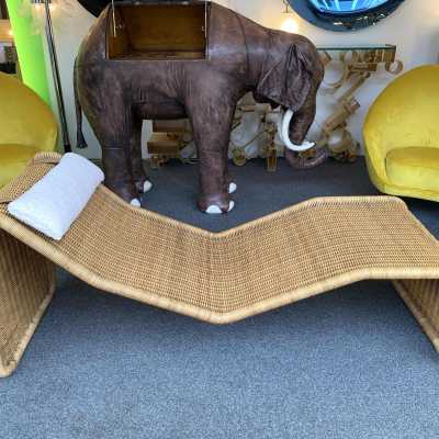 rattan lounge chair tito agnoli italy 1960 1970
