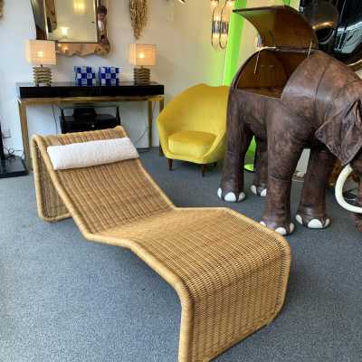 rattan lounge chair tito agnoli italy 1960 1970