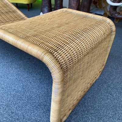 rattan lounge chair tito agnoli italy 1960 1970