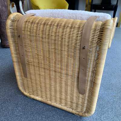rattan lounge chair tito agnoli italy 1960 1970