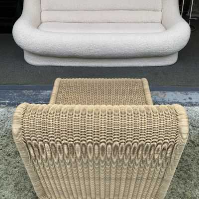 fireside chair rattan tito agnoli italy 1960 1970