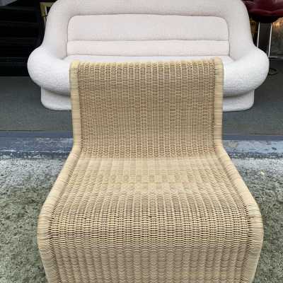 fireside chair rattan tito agnoli italy 1960 1970