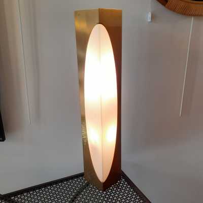 PERZEL brass and glass corner wall light