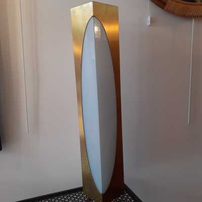PERZEL brass and glass corner wall light