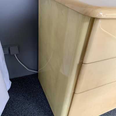 Parchment dresser aldo tura italy 1970 goatskin