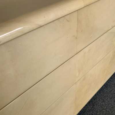 Parchment dresser aldo tura italy 1970 goatskin