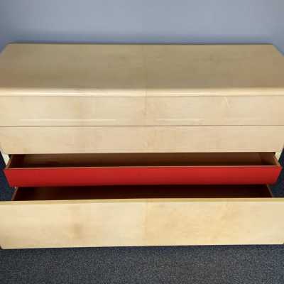 Parchment dresser aldo tura italy 1970 goatskin