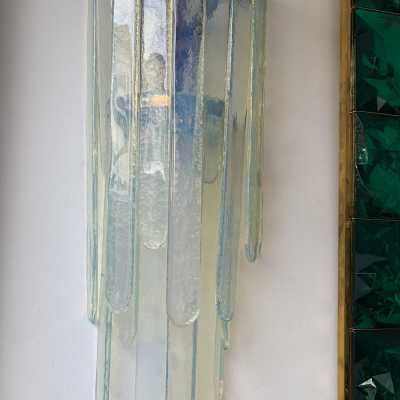 waterfall wall lights pair glass murano carlo nason mazzega italy 1970