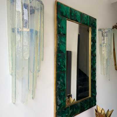 waterfall wall lights pair glass murano carlo nason mazzega italy 1970
