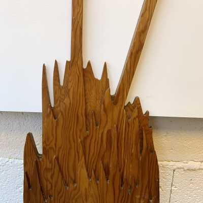 flamingo mirror wood max papiri italy 1970