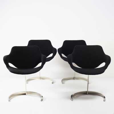 4 chairs by Boris Tabacoff - France 1960's