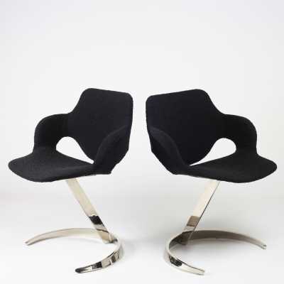4 chairs by Boris Tabacoff - France 1960's
