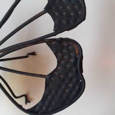 Butterfly wall lamp in metal and blown glass