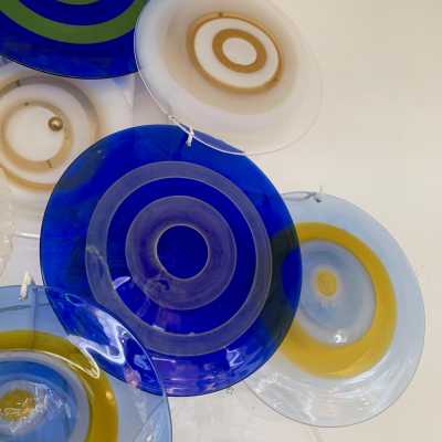 wall lights pair murano glass gianmaria potenza la murrina murano italy 1970