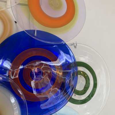 wall lights pair murano glass gianmaria potenza la murrina murano italy 1970