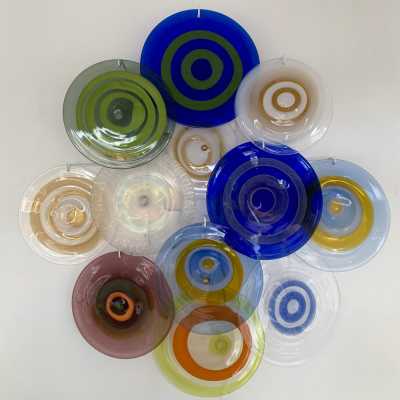 wall lights pair murano glass gianmaria potenza la murrina murano italy 1970